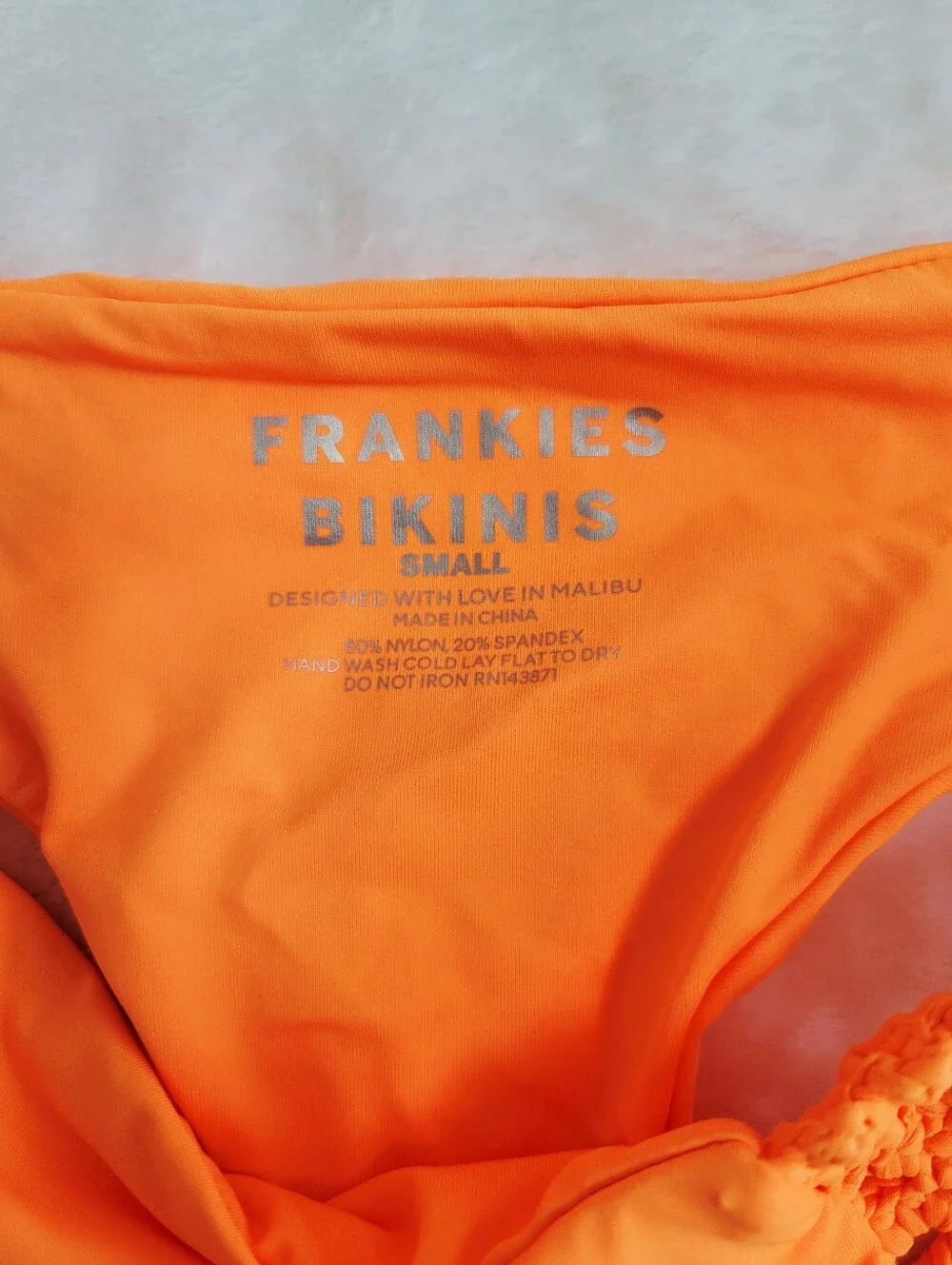 Frankies Bikinis Tanner Cheeky Swim Bikini Bottom Size S Sunset Sun Orange